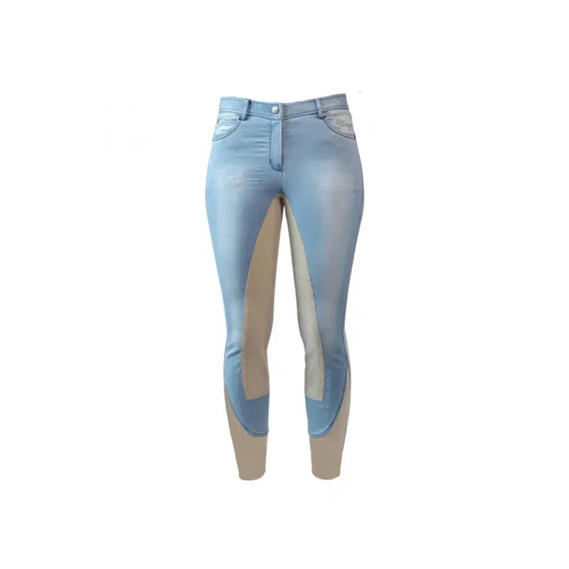 Esperado Notting Hill Full Seat Breeches - Blue Denim